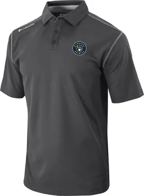 Columbia Men's Milwaukee Brewers Omni-Wick Shotgun Polo