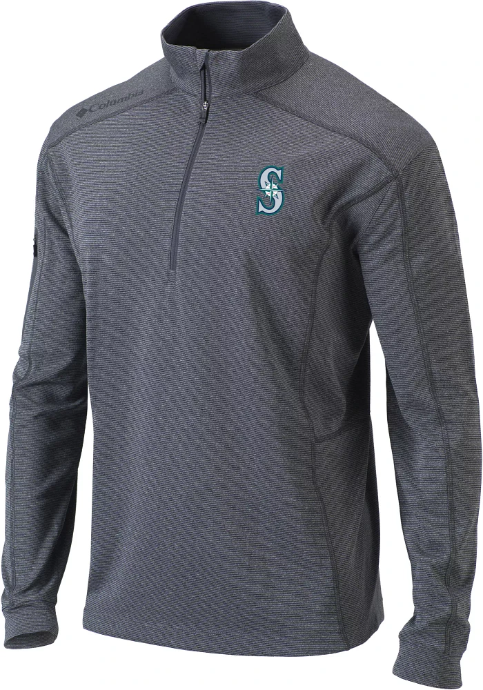 Columbia Men's Seattle Mariners Omni-Wick Shotgun 1/4 Zip Pullover