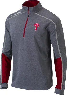 Columbia Men's Philadelphia Phillies Shotgun 1/4 Zip Pullover