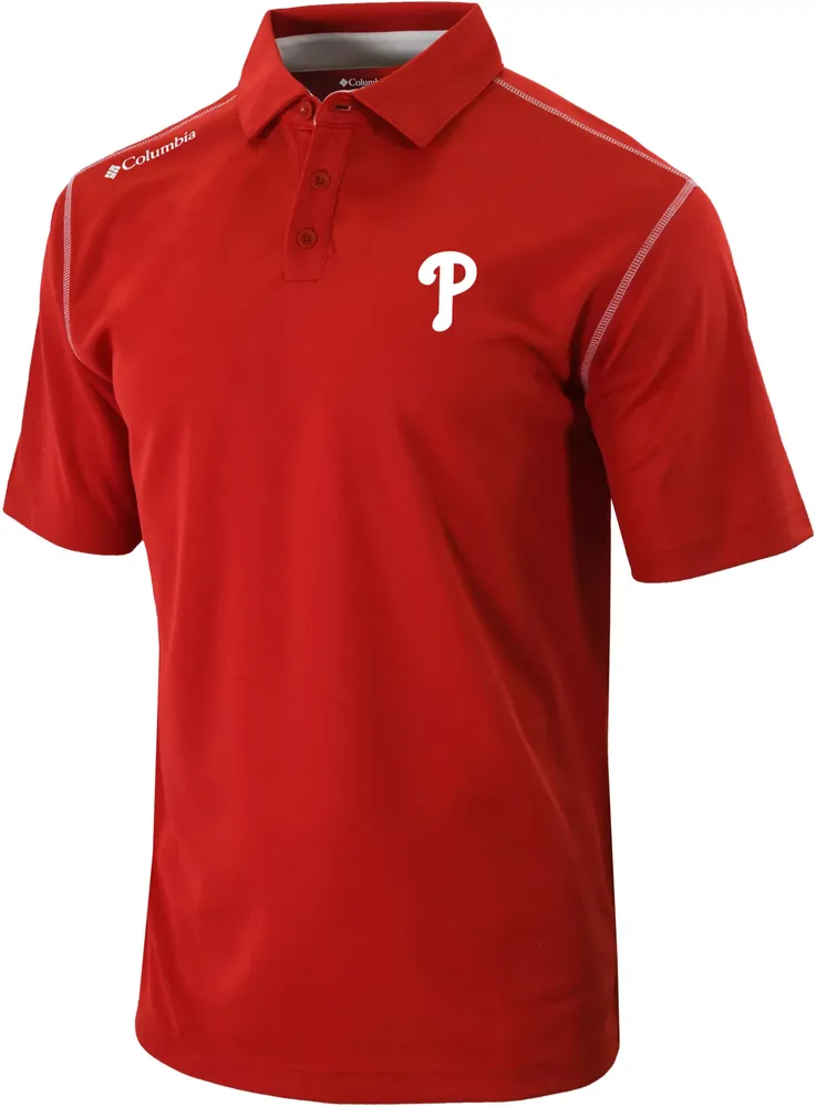 Columbia Men's Philadelphia Phillies Omni-Wick Shotgun Polo