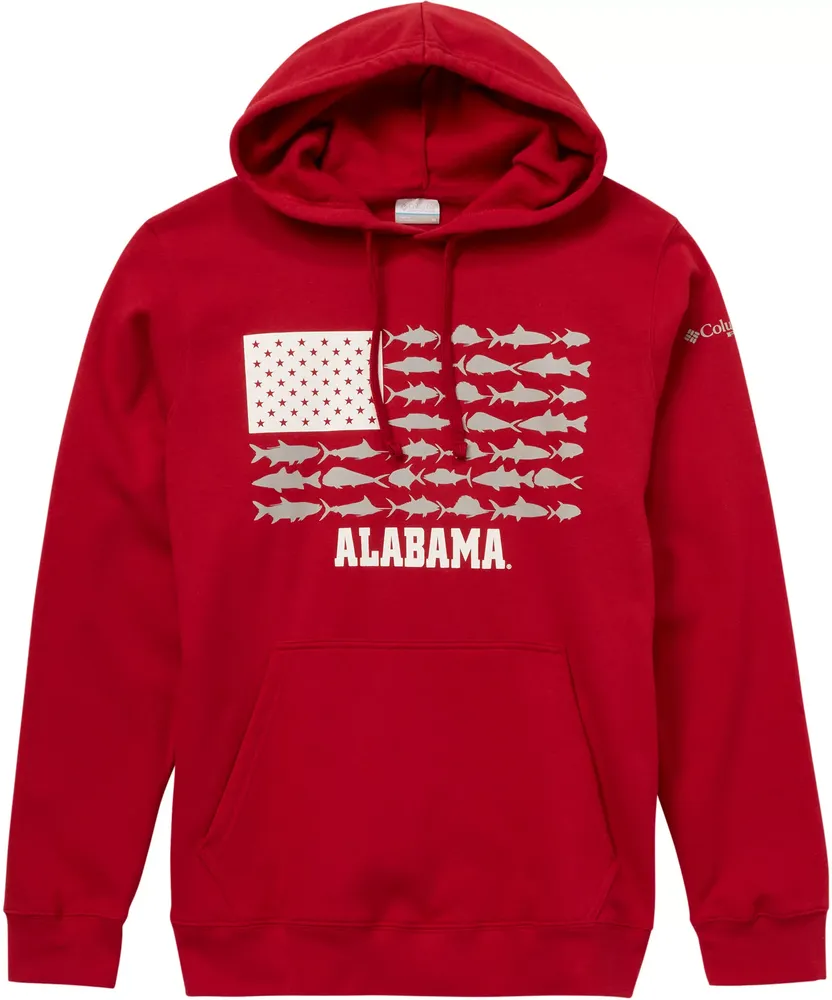 Dick's Sporting Goods Columbia Men's Alabama Crimson Tide Fish Flag Pull  Over Hoodie