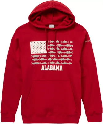 Columbia Men's Alabama Crimson Tide Fish Flag Pull Over Hoodie