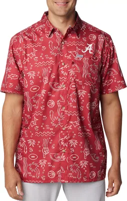 Columbia Men's Alabama Crimson Tide Super Slack Button Down Shirt