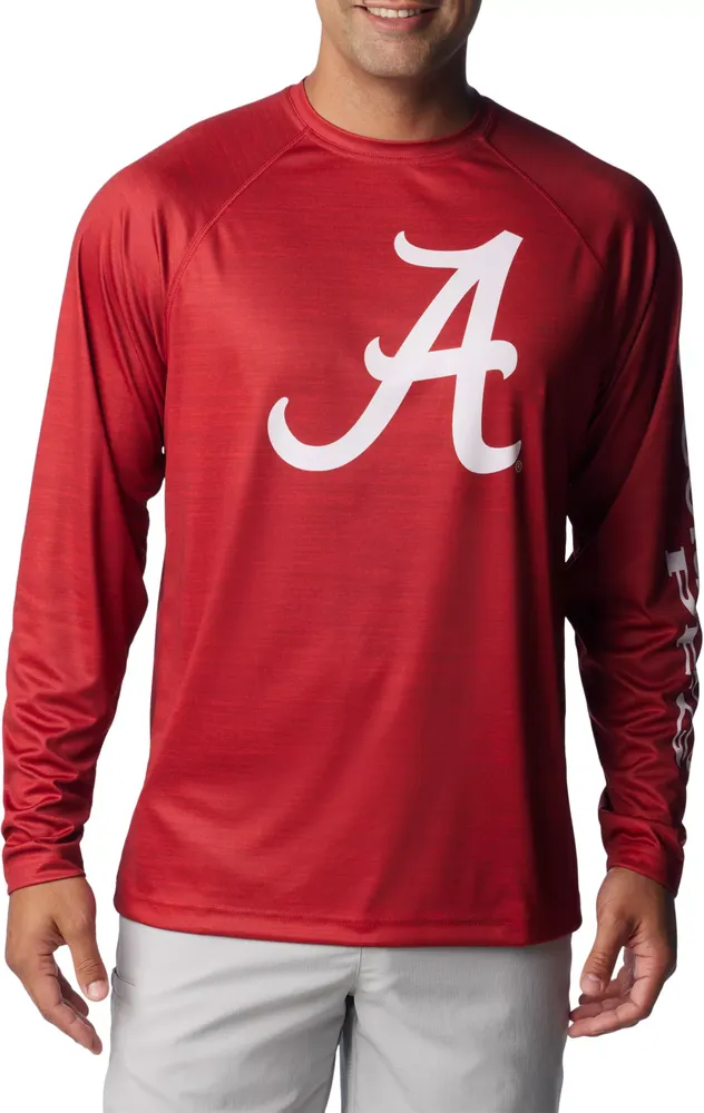 Columbia Men's Alabama Crimson Tide Heathered Terminal Tackle Long Sleeve T-Shirt