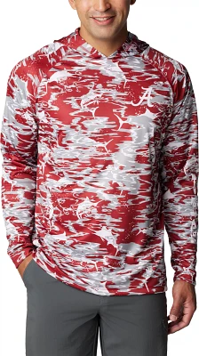 Columbia Men's Alabama Crimson Tide PFG Super Terminal Tackle Long Sleeve Hooded T-Shirt