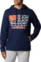 Columbia Men's Auburn Tigers Blue Fish Flag Pull Over Hoodie