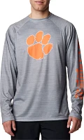 Columbia Men's Clemson Tigers Grey Terminal Tackle Long Sleeve Shirt