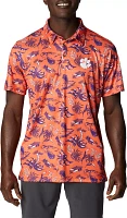 Columbia Men's Clemson Tigers Orange Super Terminal Tackle Polo