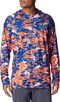 Columbia Men's Florida Gators Blue PFG Super Terminal Tackle Long Sleeve Hooded T-Shirt