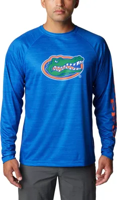 Columbia Men's Florida Gators Blue Heathered Terminal Tackle Long Sleeve T-Shirt