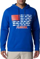 Columbia Men's Florida Gators Blue Fish Flag Pull Over Hoodie