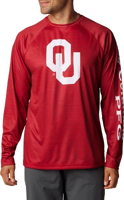 Columbia Men's Oklahoma Sooners Crimson Terminal Tackle Long Sleeve Shirt