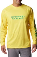 Columbia Men's Oregon Ducks Yellow Terminal Tackle Long Sleeve Shirt