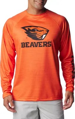 Columbia Men's Oregon State Beavers Orange Terminal Tackle Long Sleeve Shirt