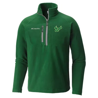 Columbia Men's South Florida Bulls Green Fast Trek 1/4 Zip Jacket