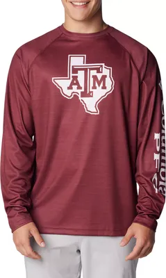 Columbia Men's Texas A&M Aggies Maroon Heathered Terminal Tackle Long Sleeve T-Shirt