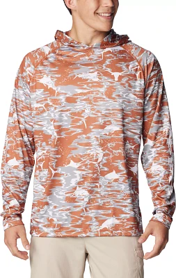 Columbia Men's Texas Longhorns Burnt Orange PFG Super Terminal Tackle Long Sleeve Hooded T-Shirt