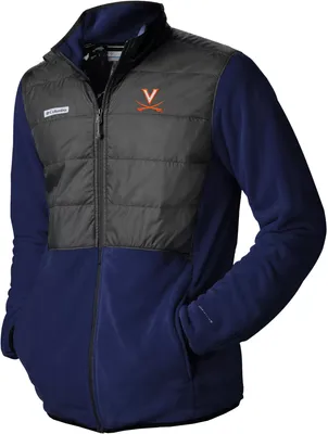 Columbia Men's Virginia Cavaliers Navy Basin Butte Full Zip Jacket