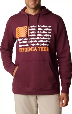 Columbia Men's Virginia Tech Hokies Maroon Fish Flag Pull Over Hoodie