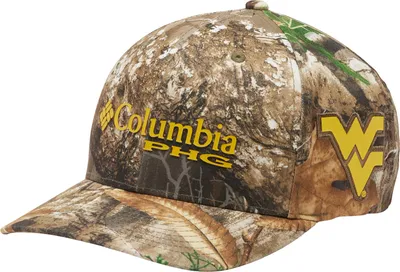 Columbia Men's West Virginia Mountaineers Camo Real Tree Flex Fitted Hat