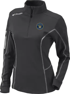 Columbia Women's Milwaukee Brewers Omni-Wick Shotgun 1/4 Zip Pullover