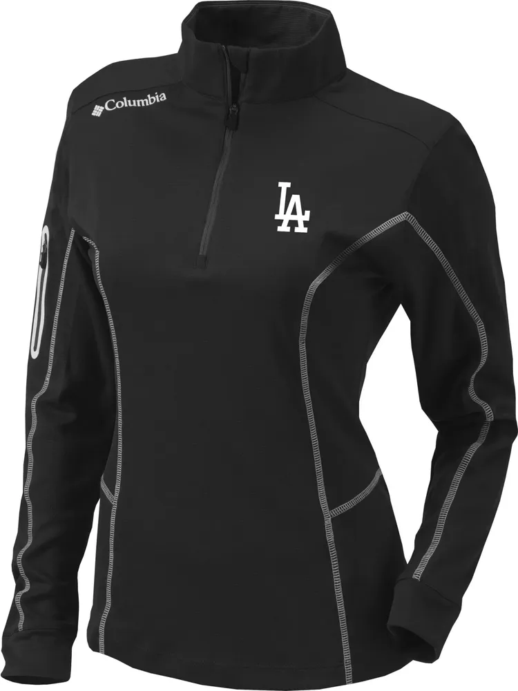 Columbia Women's Los Angeles Dodgers Omni-Wick Shotgun 1/4 Zip Pullover