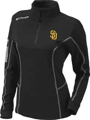 Columbia Women's San Diego Padres Omni-Wick Shotgun 1/4 Zip Pullover