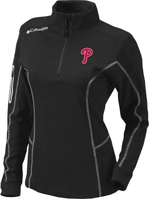 Columbia Women's Philadelphia Phillies Omni-Wick Shotgun 1/4 Zip Pullover