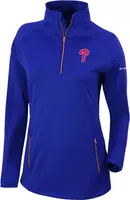 Columbia Women's Philadelphia Phillies Omni-Wick Outward Nine 1/4 Zip Pullover