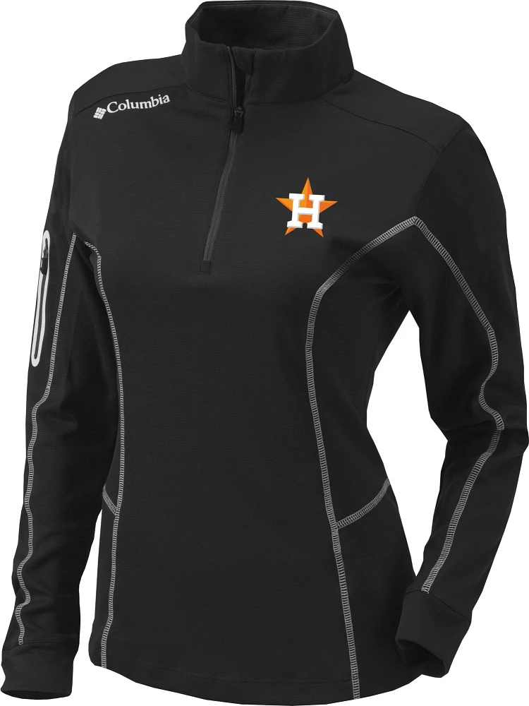 Columbia Women's Houston Astros Omni-Wick Shotgun 1/4 Zip Pullover