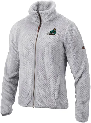 Columbia Women's Coastal Carolina Chanticleers Grey Fire Side Sherpa Fleece Full Zip Jacket