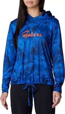 Columbia Women's Florida Gators Blue Summerdry Printed Long Sleeve Hoodie
