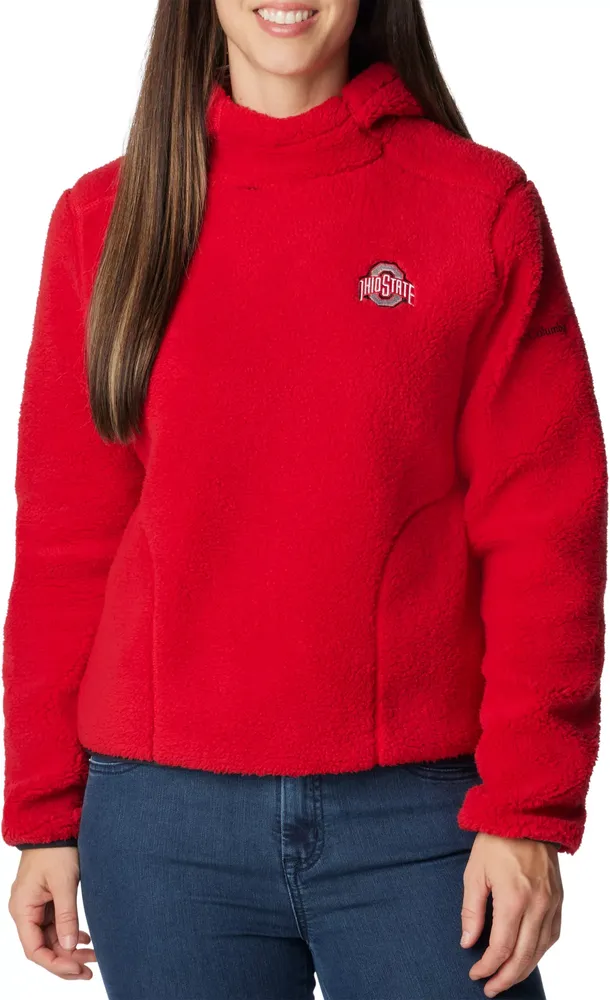 Columbia Women's Ohio State Buckeyes Scarlet West Bend Fleece Pullover Hoodie