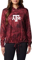 Columbia Women's Texas A&M Aggies Maroon Summerdry Printed Long Sleeve Hoodie