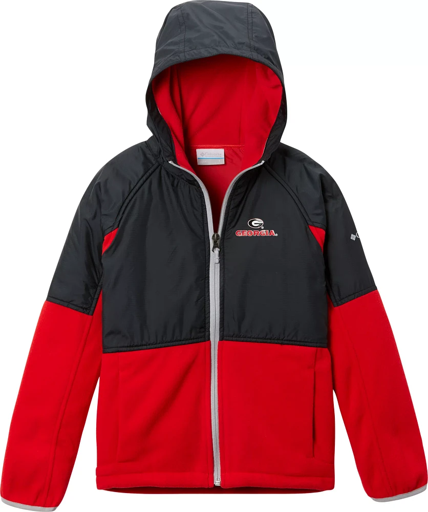 Columbia Youth Georgia Bulldogs Red Flanker Full-Zip Fleece Jacket