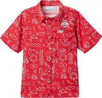 Columbia Youth Ohio State Buckeyes Scarlet Super Slack Button Down Shirt