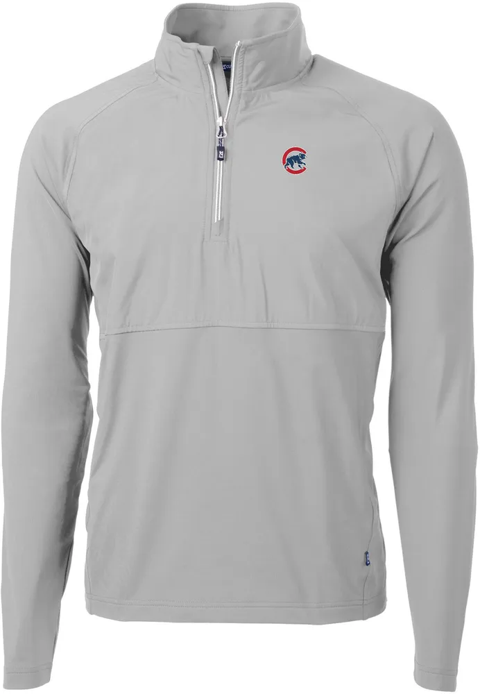 Cutter & Buck Men's Chicago Cubs Polished Eco Knit Stretch 1/4 Zip Pullover