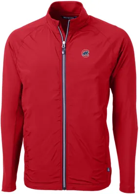 Cutter & Buck Men's Chicago Cubs Eco Knit Hybrid Jacket