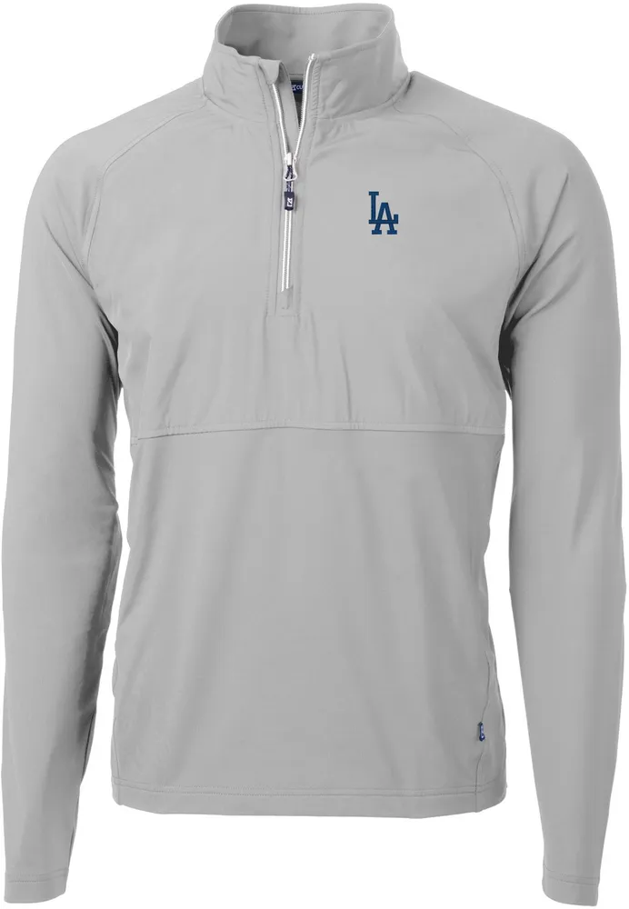 Cutter & Buck Men's Los Angeles Dodgers Polished Eco Knit Stretch 1/4 Zip Pullover