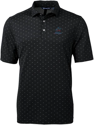 Cutter & Buck Men's Miami Marlins Virtue Eco Pique Tile Print Polo