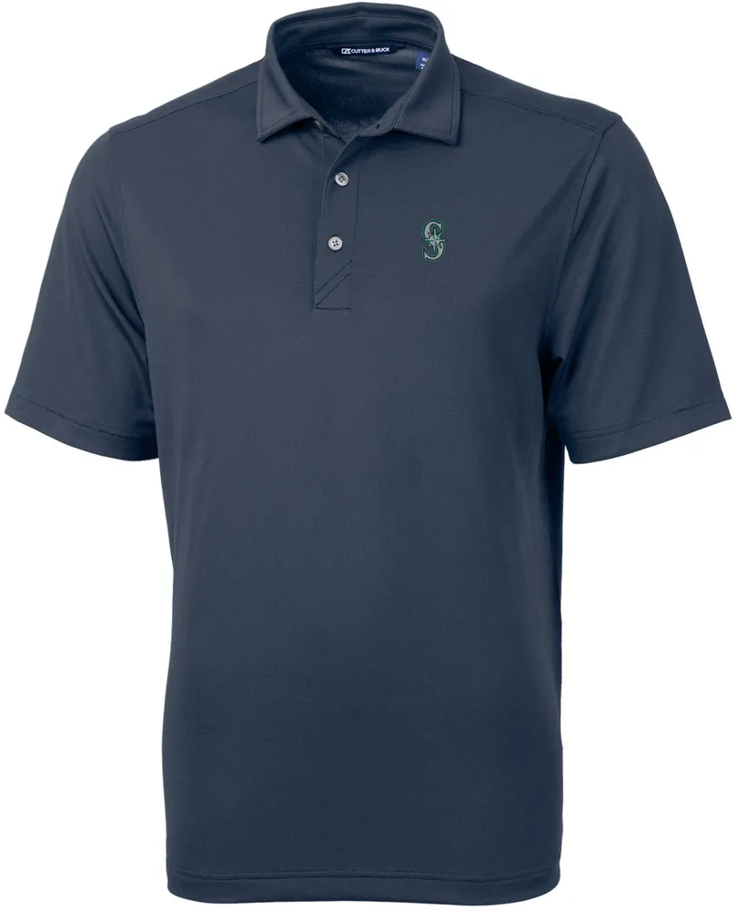 Cutter & Buck Men's Seattle Mariners Blue Virtue Eco Pique Polo