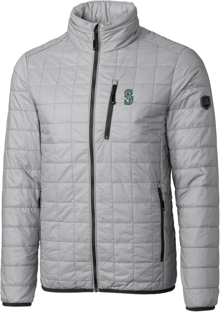 Cutter & Buck Men's Seattle Mariners Polished PrimaLoft® Eco Insulated Puffer Jacket