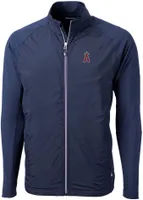 Cutter & Buck Men's Los Angeles Angels Blue Eco Knit Hybrid Jacket