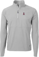 Cutter & Buck Men's Los Angeles Angels Polished Eco Knit Stretch 1/4 Zip Pullover