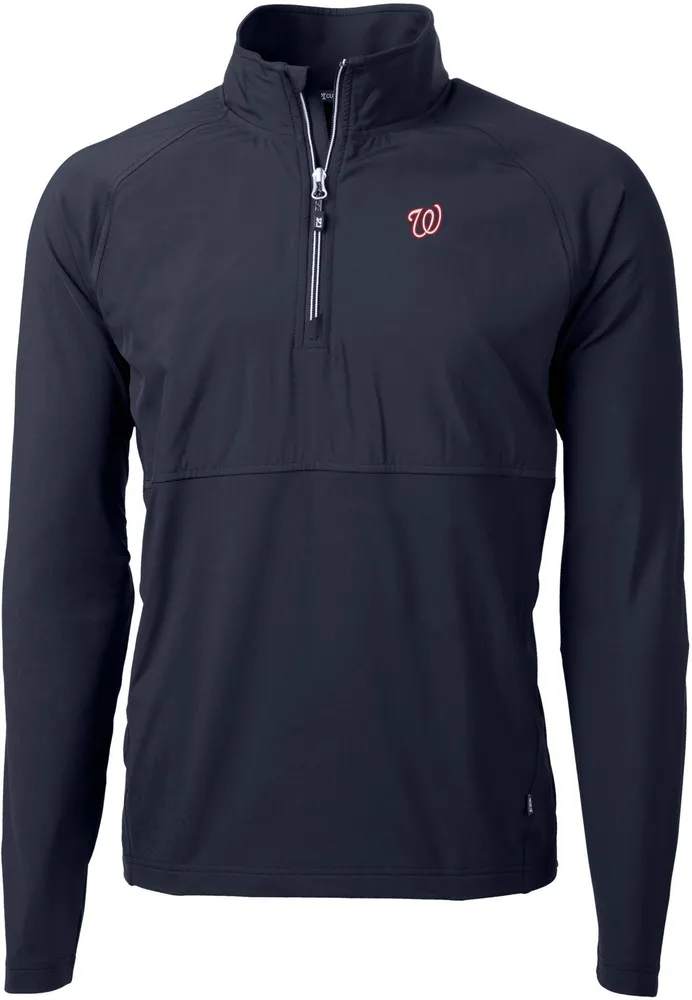 Cutter & Buck Men's Washington Nationals Adapt Eco Knit Hybrid 1/4 Zip Jacket