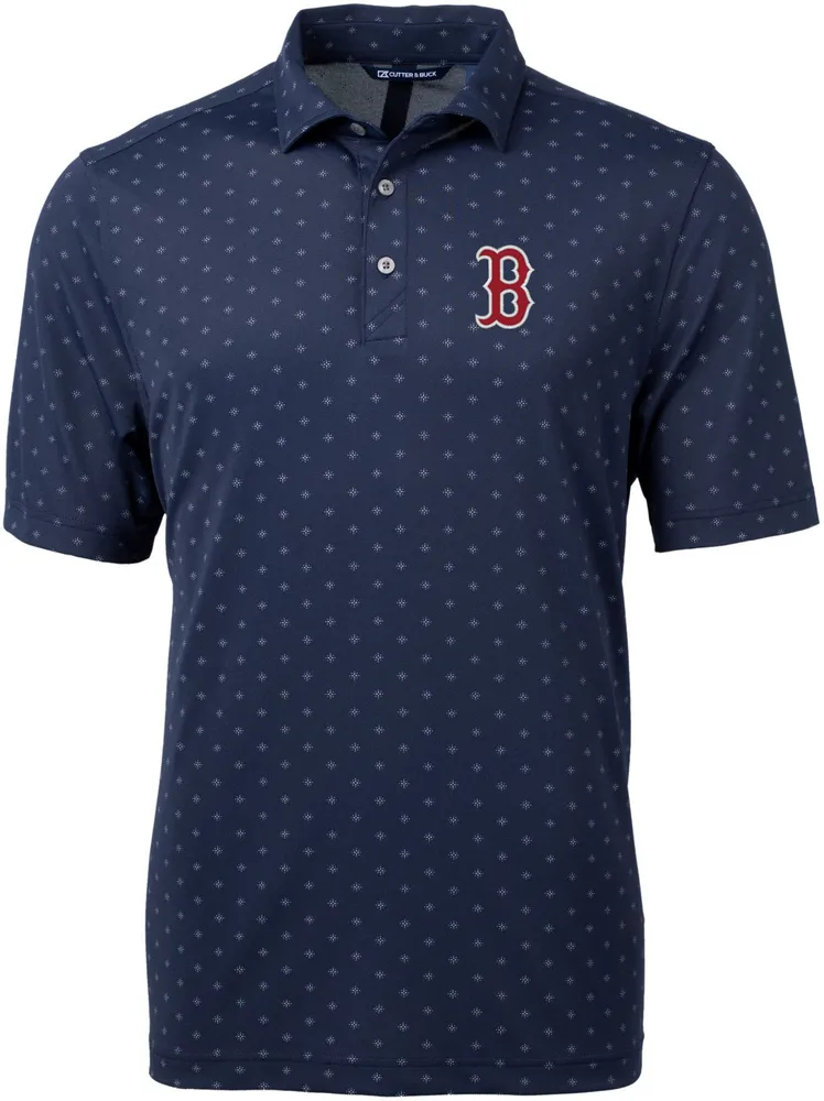 Cutter & Buck Men's Boston Red Sox Virtue Eco Pique Tile Print Polo