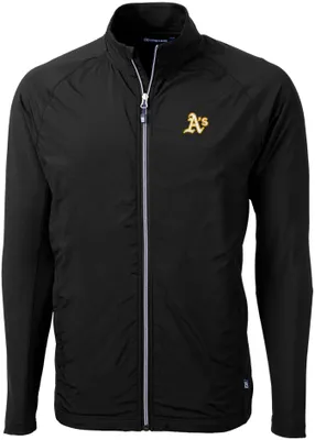 Cutter & Buck Men's Oakland Athletics Eco Knit Hybrid Jacket