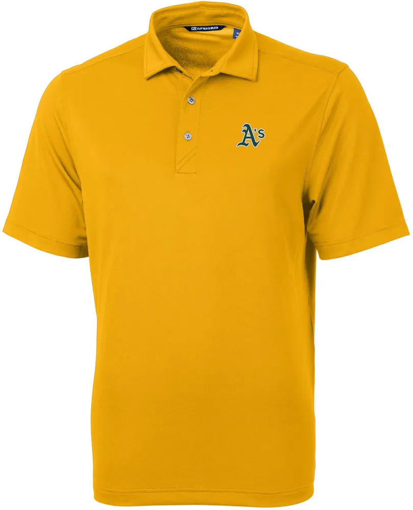 Cutter & Buck Men's Oakland Athletics Gold Virtue Eco Pique Polo