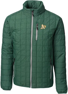 Cutter & Buck Men's Oakland Athletics Eco Insulated Full Zip Puffer Jacket