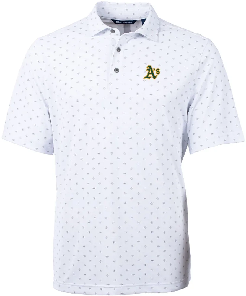 Cutter & Buck Men's Oakland Athletics Virtue Eco Pique Tile Print Polo